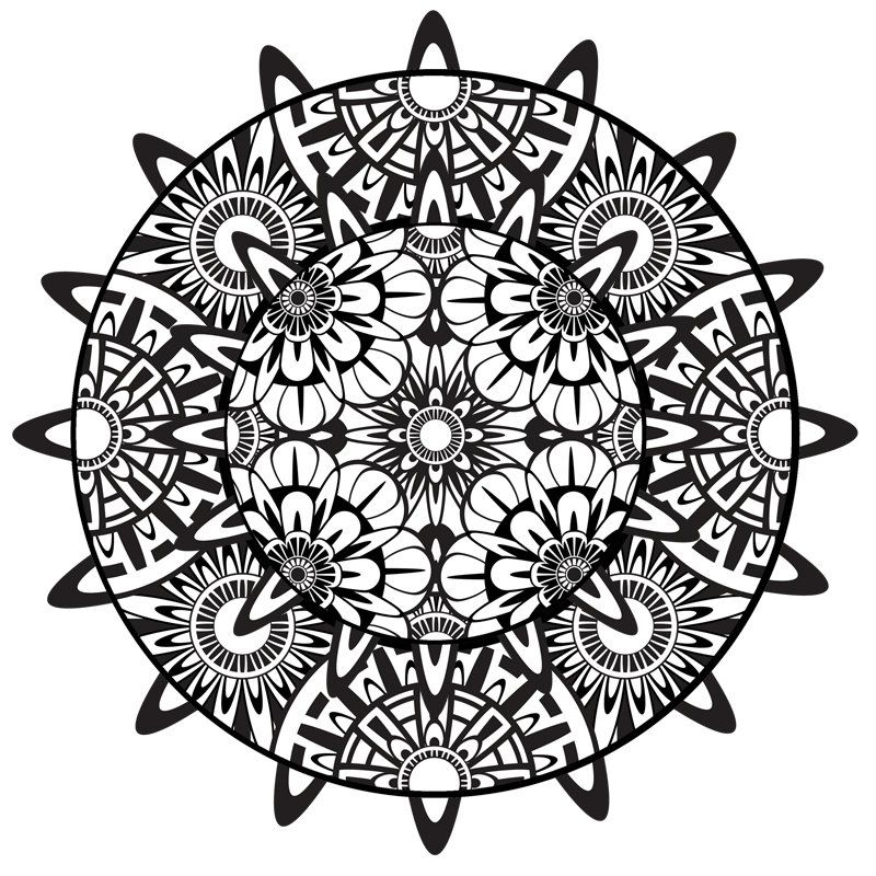 Mandala Coloring Page Mandala Printable Coloring by inkandnectar
