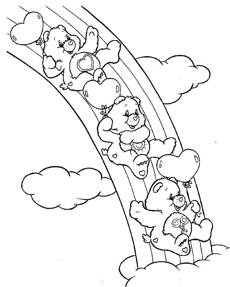 Rainbow Care Bears coloring page | coloring pages