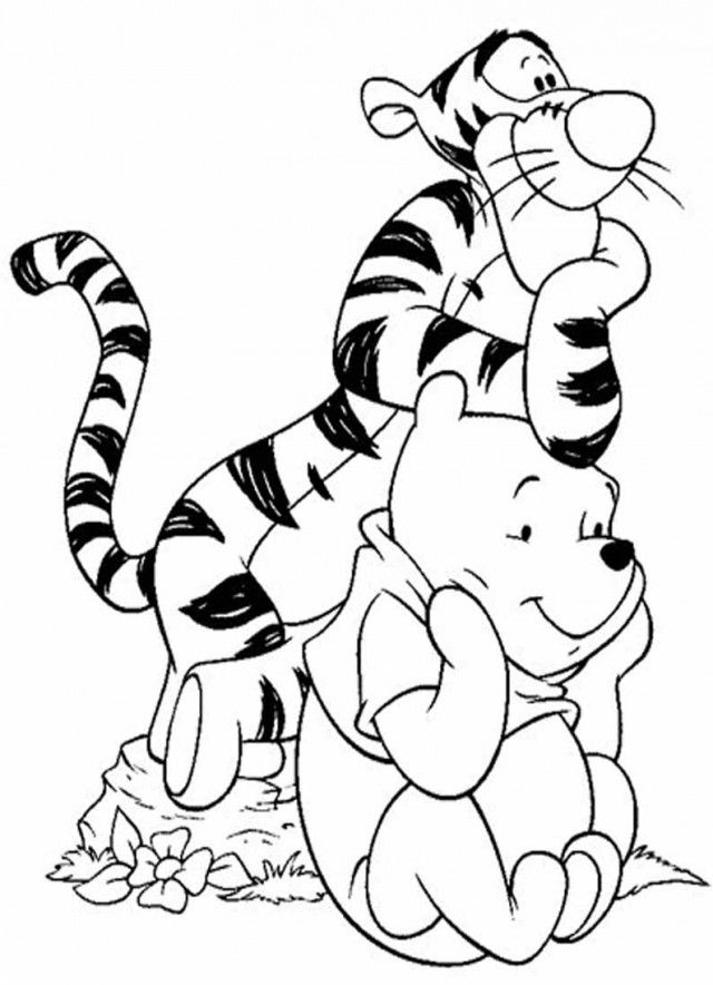 Coloring Tiger Tiger Painted Tigers Free Print 135731 Pooh And