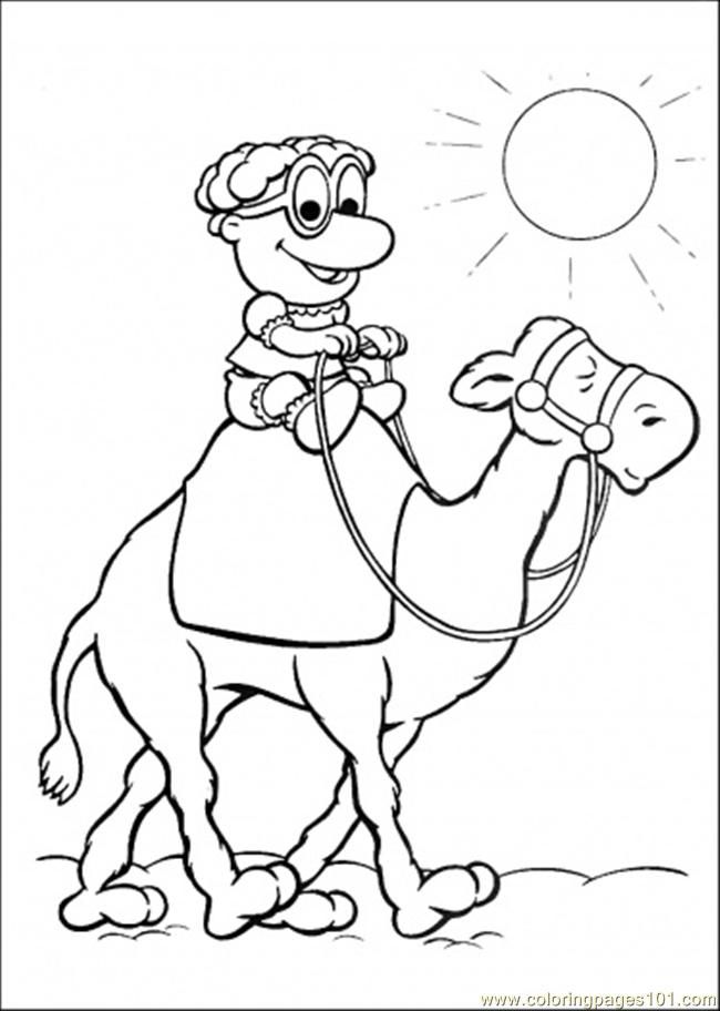 Coloring Pages The Baby Is Riding Camel (Cartoons > Muppet Babies