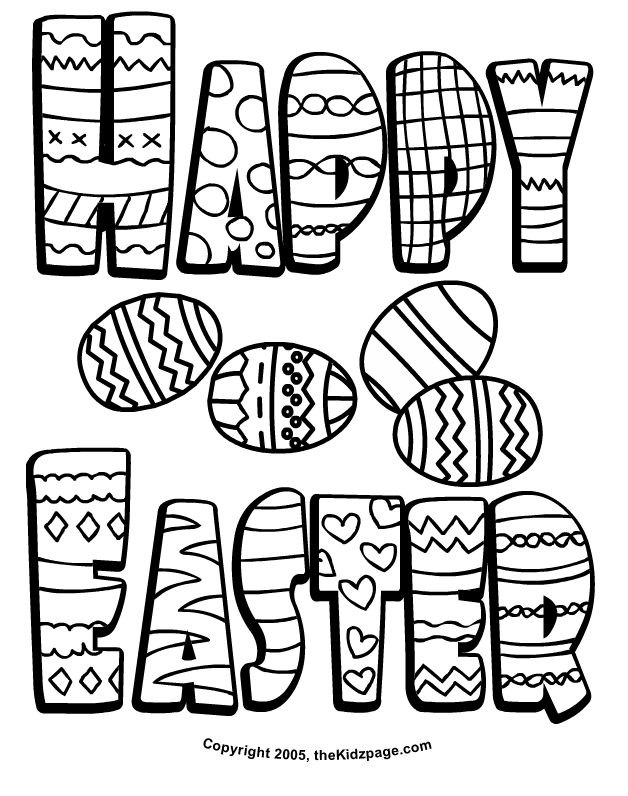 7 Happy Easter Coloring Pages