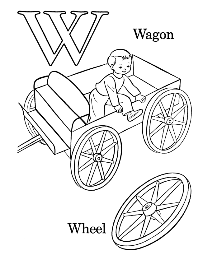 Letter W Is For Dog Coloring Page - Activity Coloring Pages