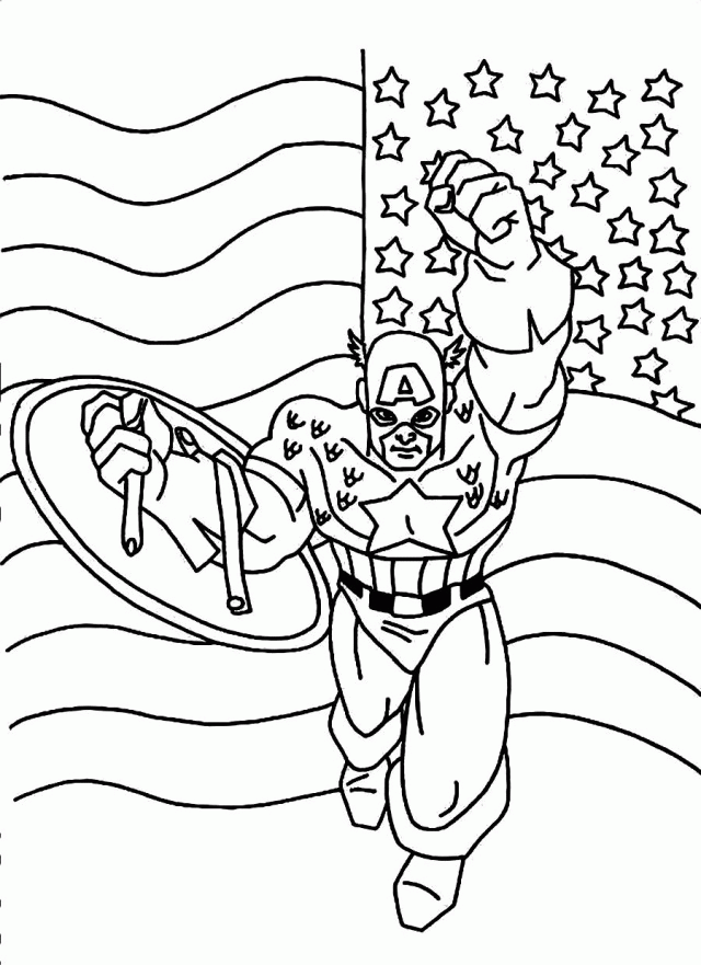 Download Captain America A Hero For Liberty Coloring Pages Or