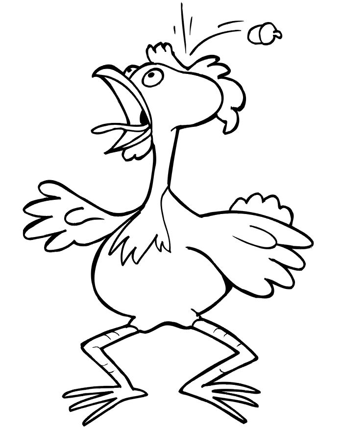 Funny Farm animal coloring page of a chicken | coloring pages