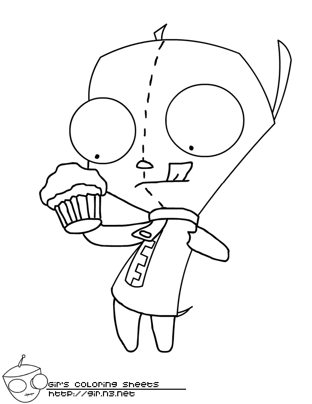 zim gir Colouring Pages