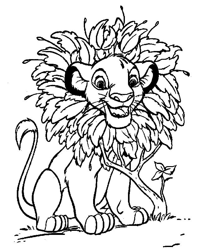 funny Kids Of Lion Coloring Pages On Plants : New Coloring Pages