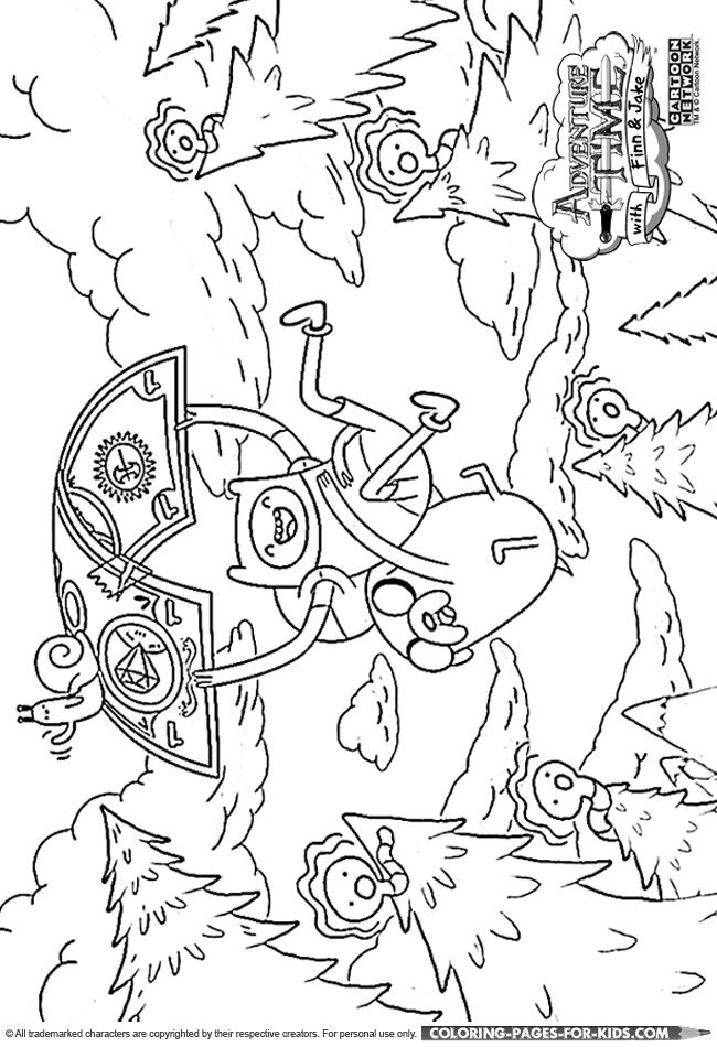 Adventure Time Coloring Page For Kids - Finn and Jake