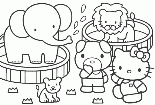 ZOO TO COLOR ZOO DRAWING