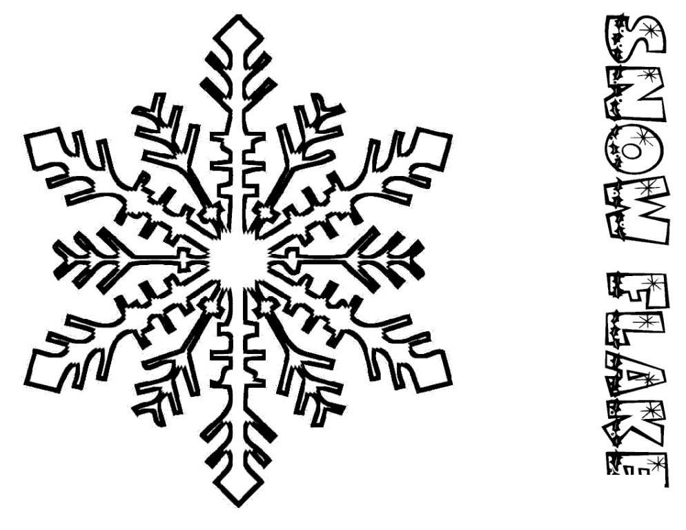 Snowflake Coloring Pages For Kids - Christmas Snowflake Coloring
