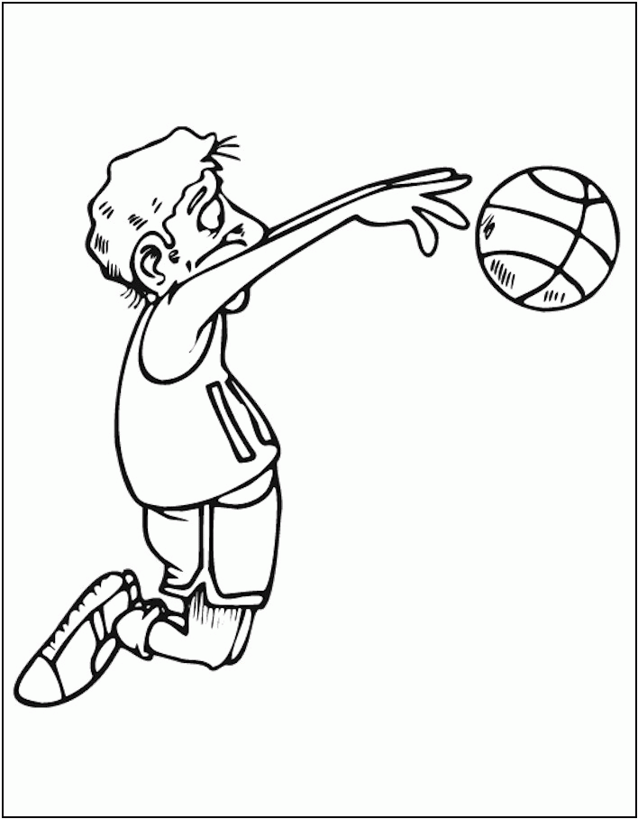 Basketball Player Coloring Page | Basketball