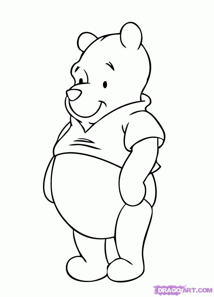 How to Draw Winnie The Pooh, Step by Step, Disney Characters