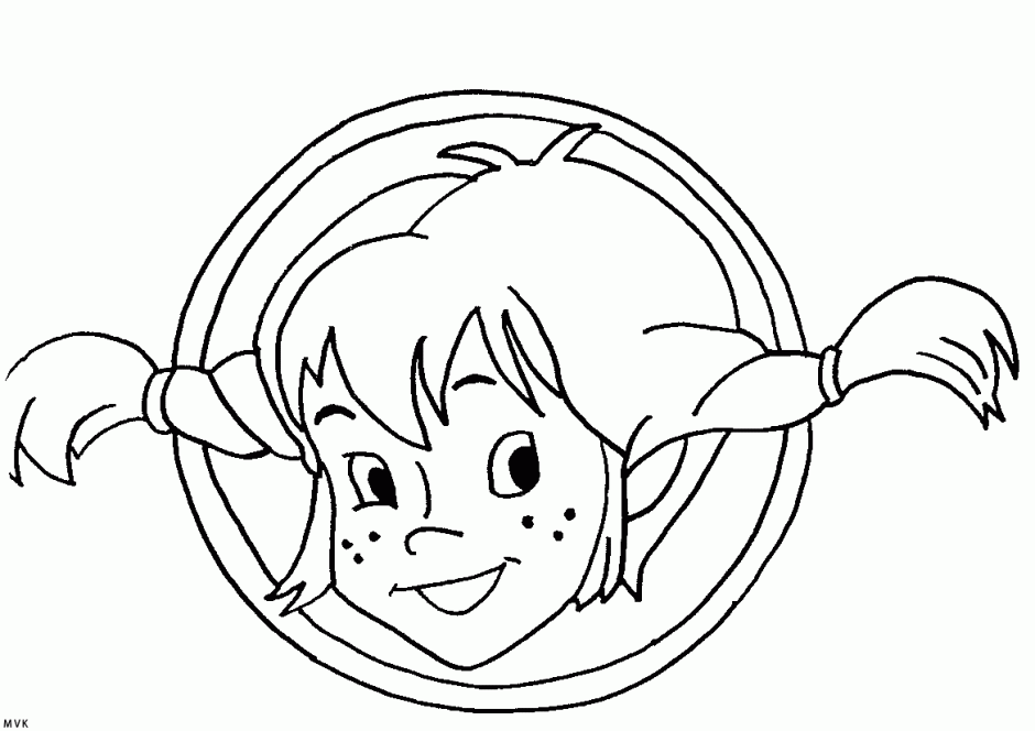 Pippi Longstocking Coloring Pages 1 Free Printable Coloring 198959