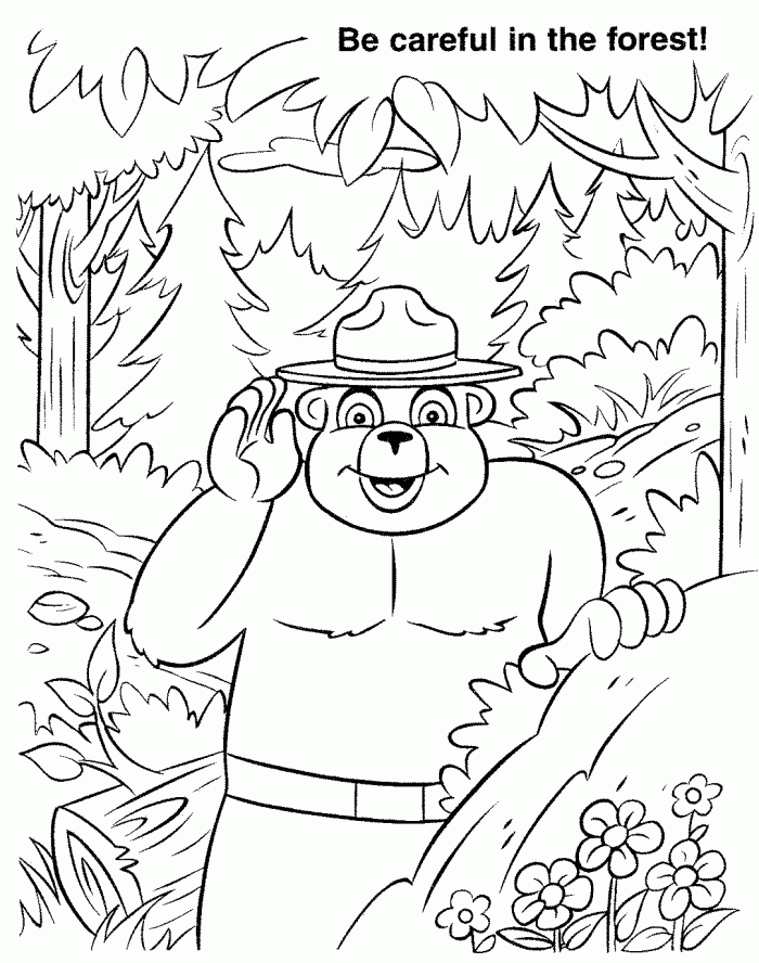 Smokey Bear Coloring Pages | 99coloring.com