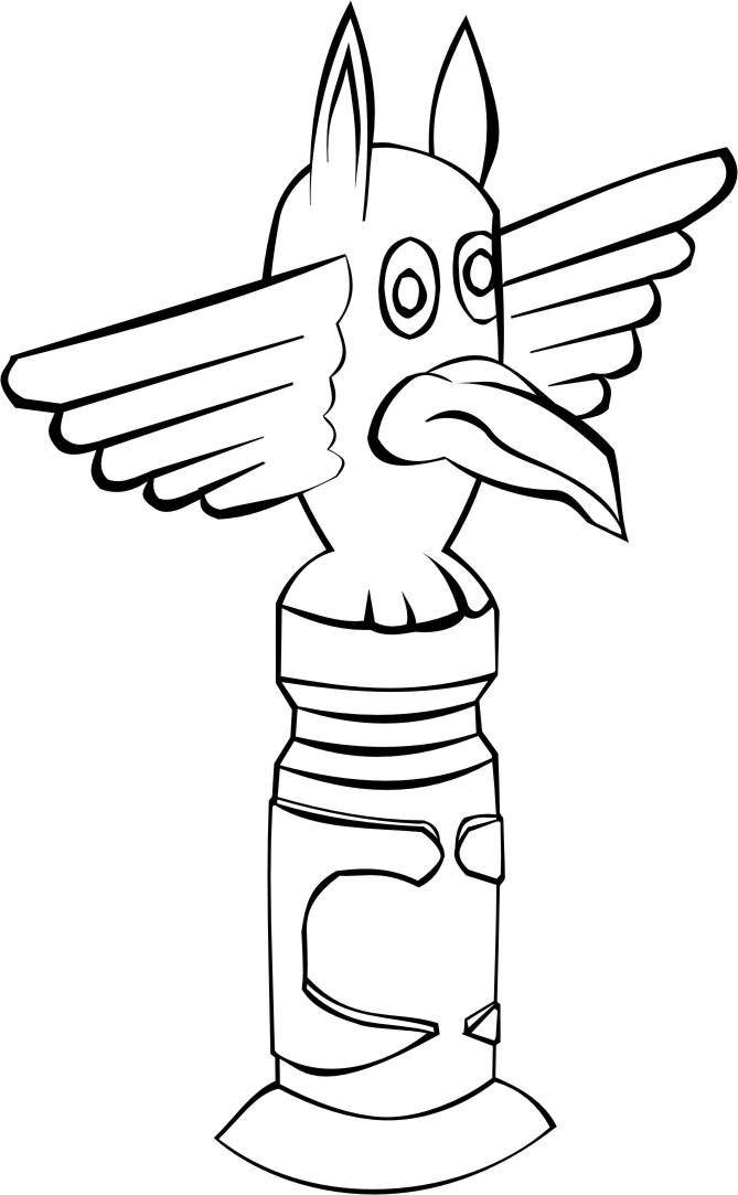 Coloring page Totem Pole - img 16187.
