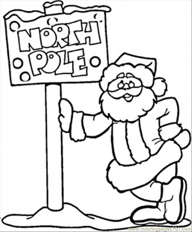 Coloring Pages North Pole And Santa (Countries > North-South Poles