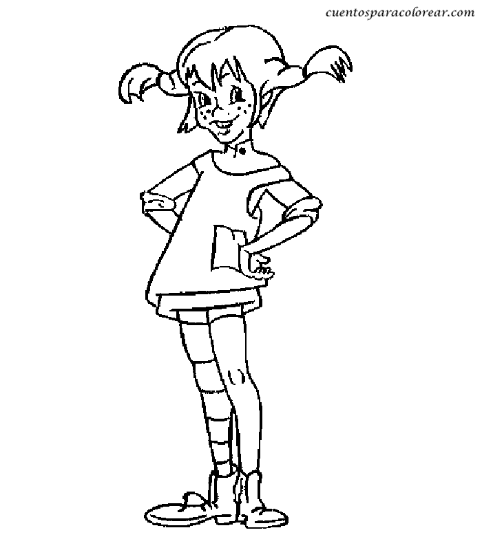 Pippi Calzaslargas Colouring Pages