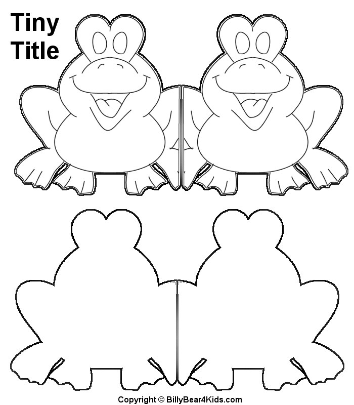 BillyBear4Kids.com Tiny Title Frog Printable Sheet