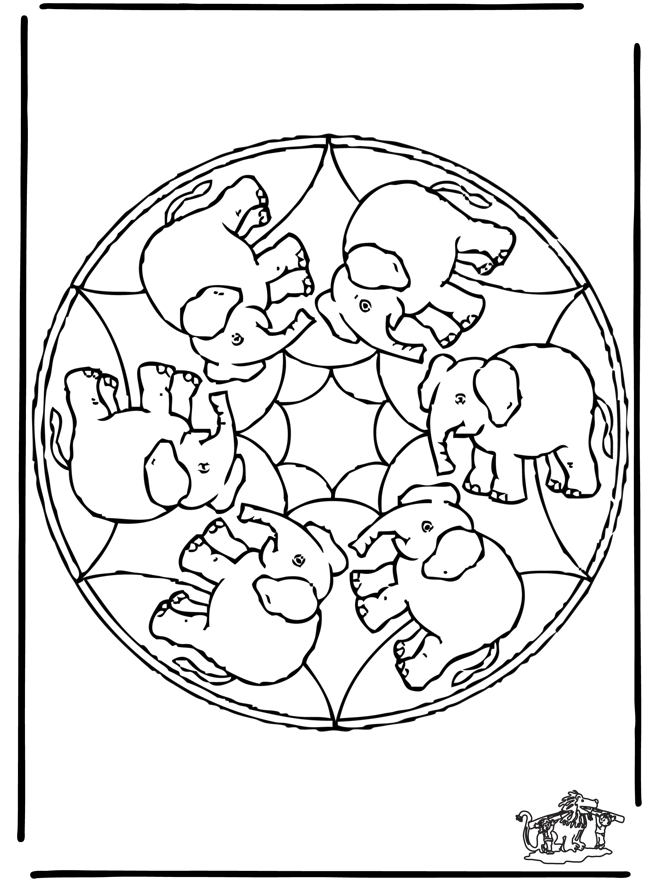 Mandala elephant - Animal mandalas
