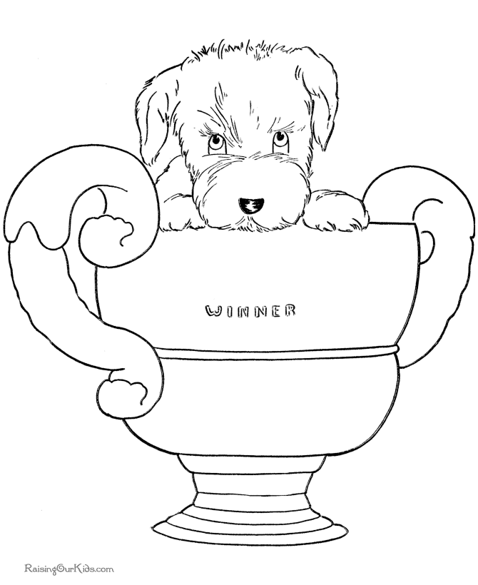 Puppy dog coloring book pages