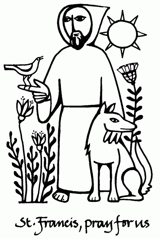 St Francis Of Assisi Coloring Pages Coloring Pages Coloring 293040