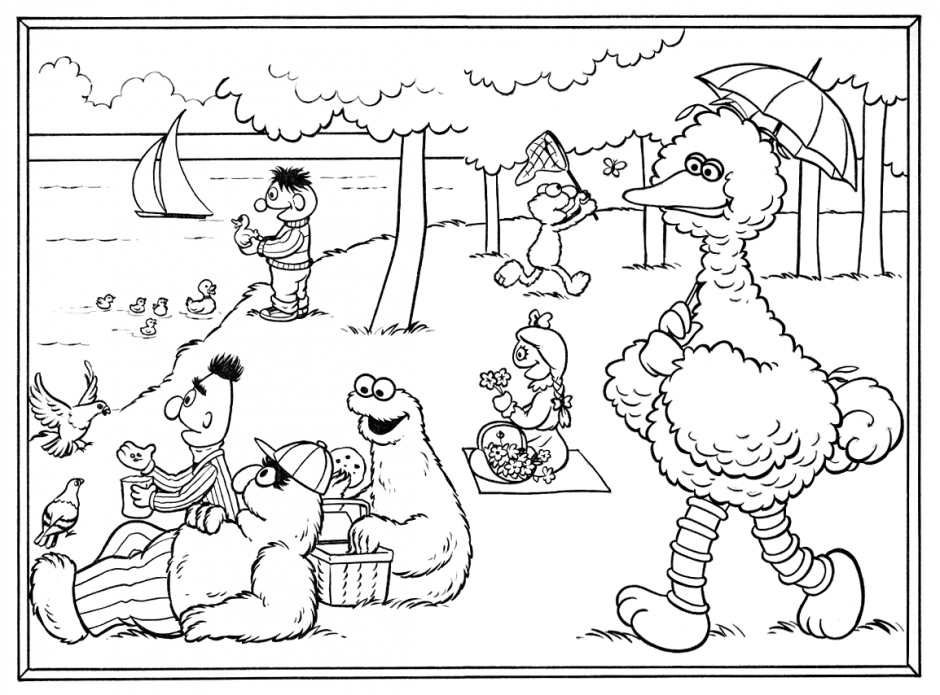Bert And Ernie Coloring Pages Currier And Ives Muppet Wiki 3281