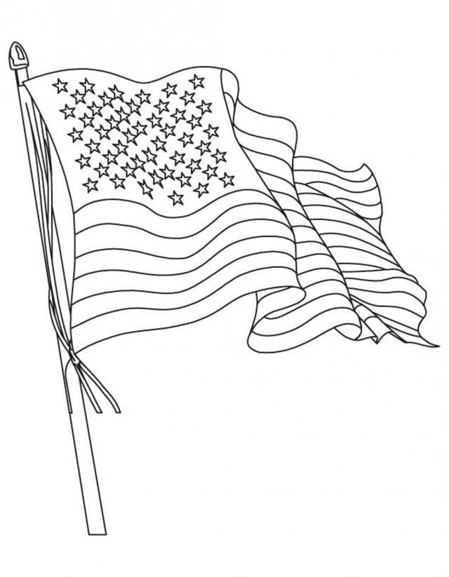Download American Flag Coloring Page Waving Flag Or Print American