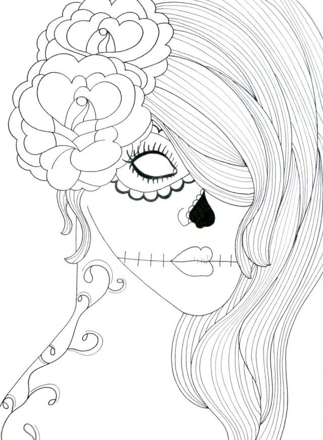 Sugar Skull Coloring Page Coloring Pages Amp Pictures IMAGIXS