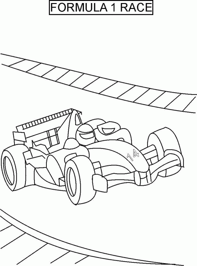 Formula 1 Coloring Pages Formula 1 Racing Coloring Pages Kids