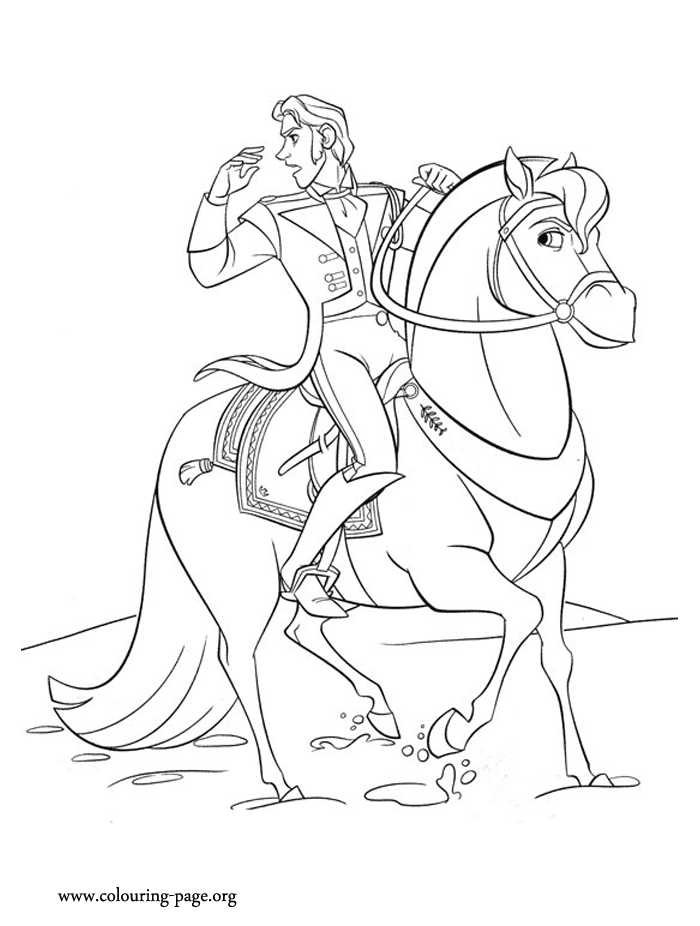 Frozen - Prince Hans and Sitron coloring page