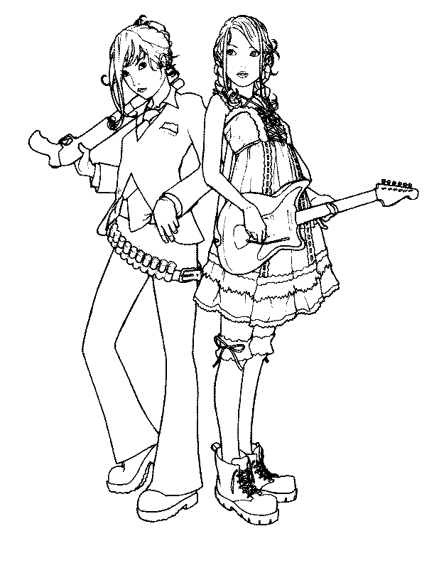 Guitar Hero Coloring Pages