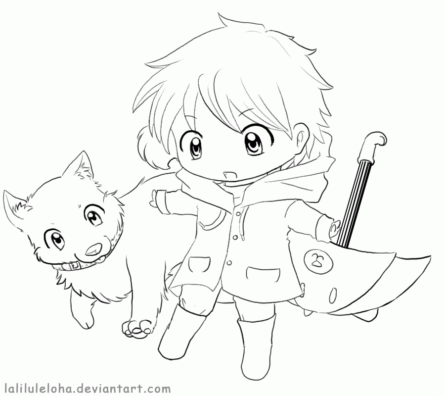 Chibi Line art.. Allowed to Color it! by laliluleloha on deviantART