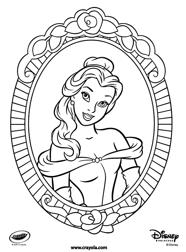 Disney Princess Belle Coloring Pages To Print