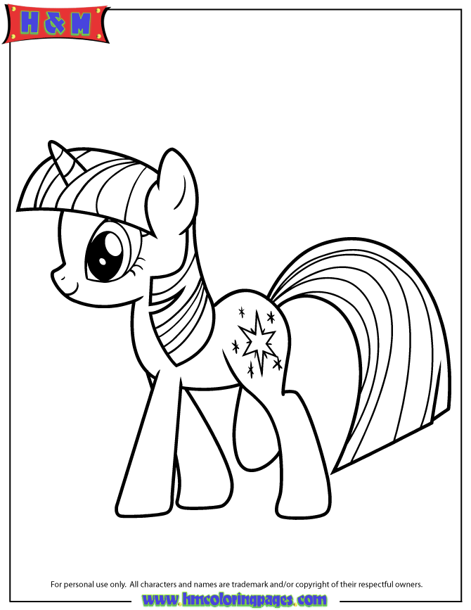 My Little Pony Twilight Sparkle My Little Pony Coloring Page