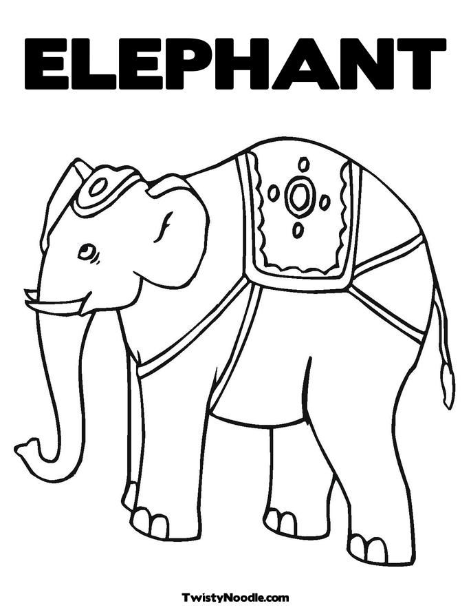 r the elephant Colouring Pages