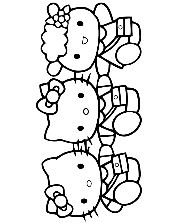 Hello Kitty And Friends Coloring Page | Free Printable Coloring Pages