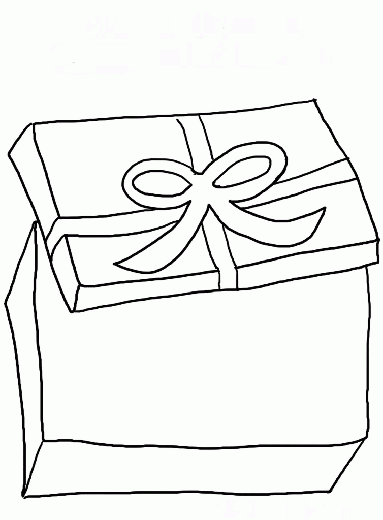 Newest Ribbon Gift Box Coloring Pages | Laptopezine.