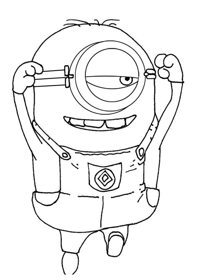 Cute Despicable Me 2 Coloring Page - Kids Colouring Pages