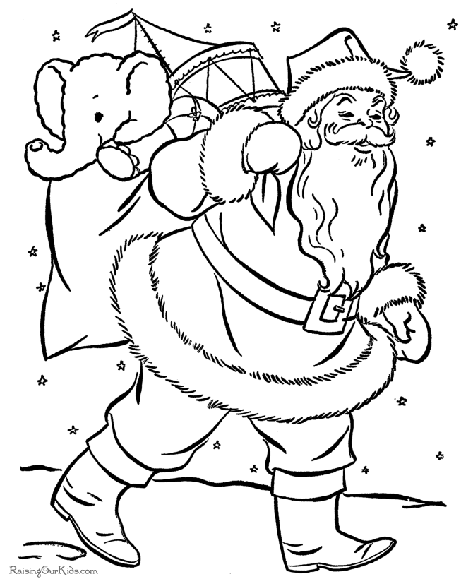 santa picture Colouring Pages