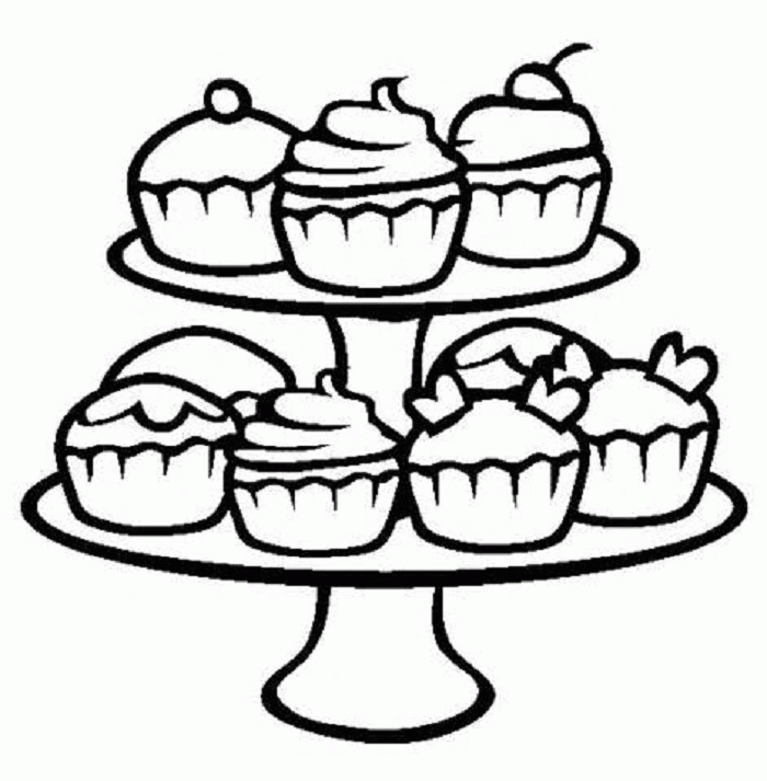 Free Printable Cupcake Coloring Pages For Kids - 69ColoringPages.com