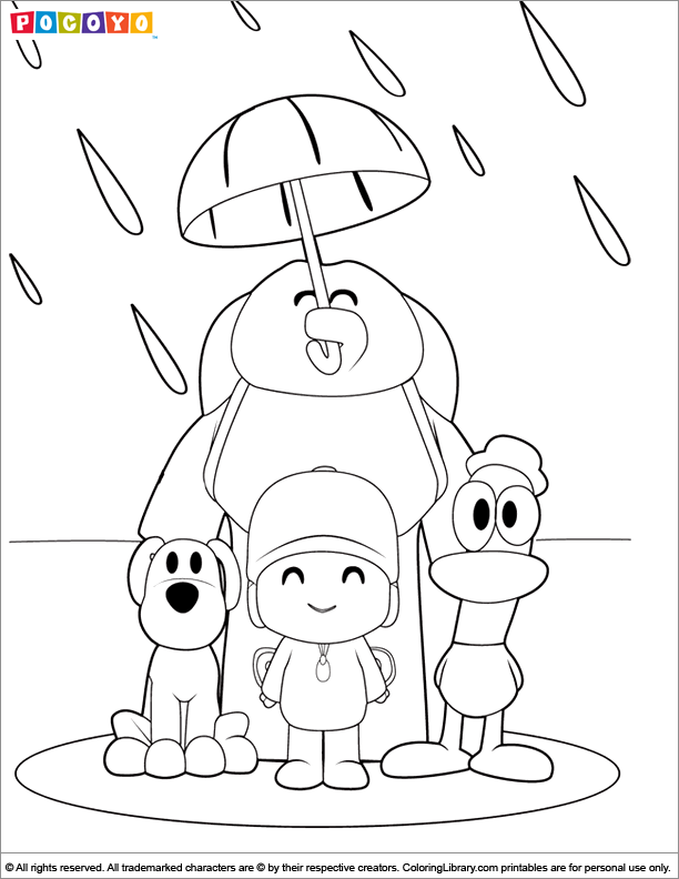 Pocoyo coloring pages in the Coloring Library