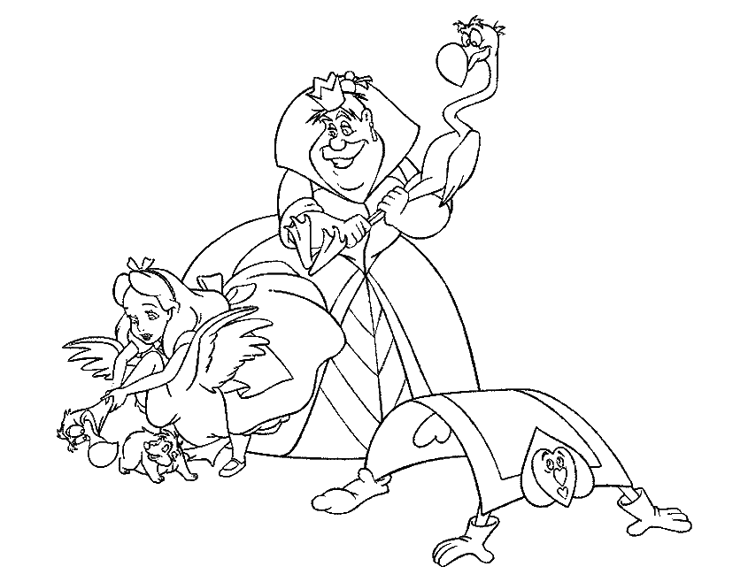 2014 Alice in Wonderland coloring pages