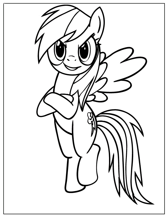 My Little Pony Friendship Is Magic Coloring Pages Rainbow Dash