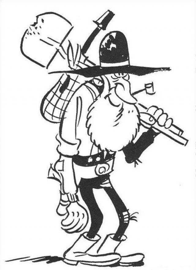 Lucky Luke Old Cowboy Coloring Page Coloringplus 94263 Cowboy