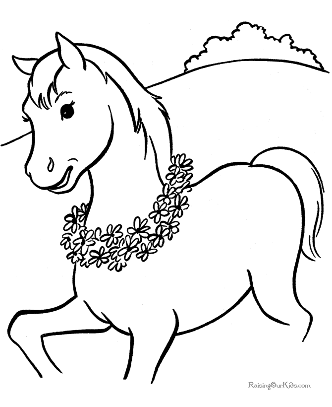 Coloring horse pictures