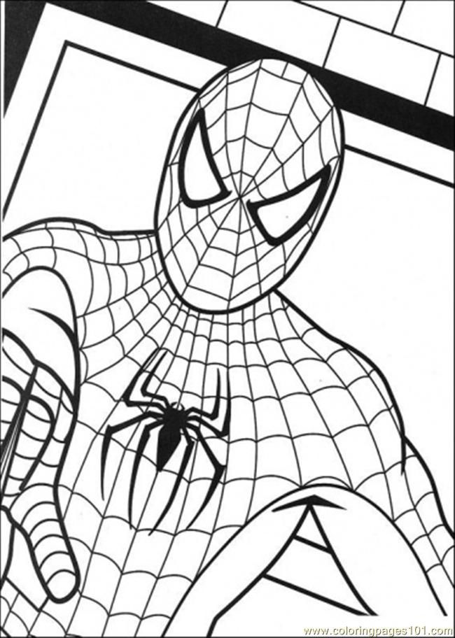 Coloring Pages Picture Of Spiderman (Cartoons > Spiderman) - free