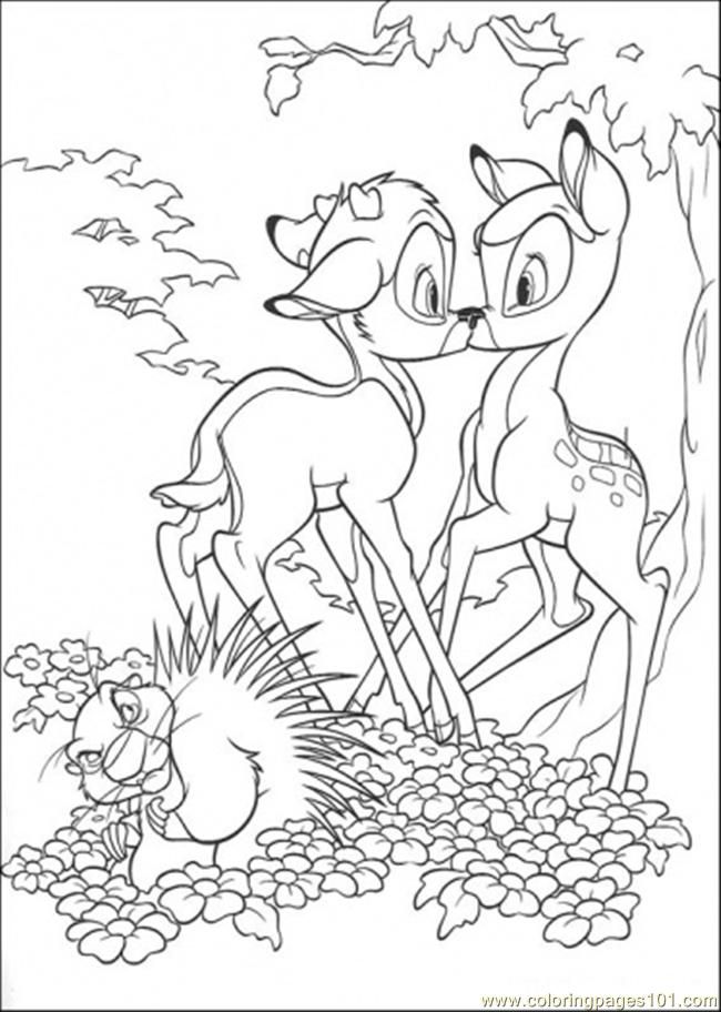 Coloring Pages Bambi And Faline (Cartoons > Bambi) – free