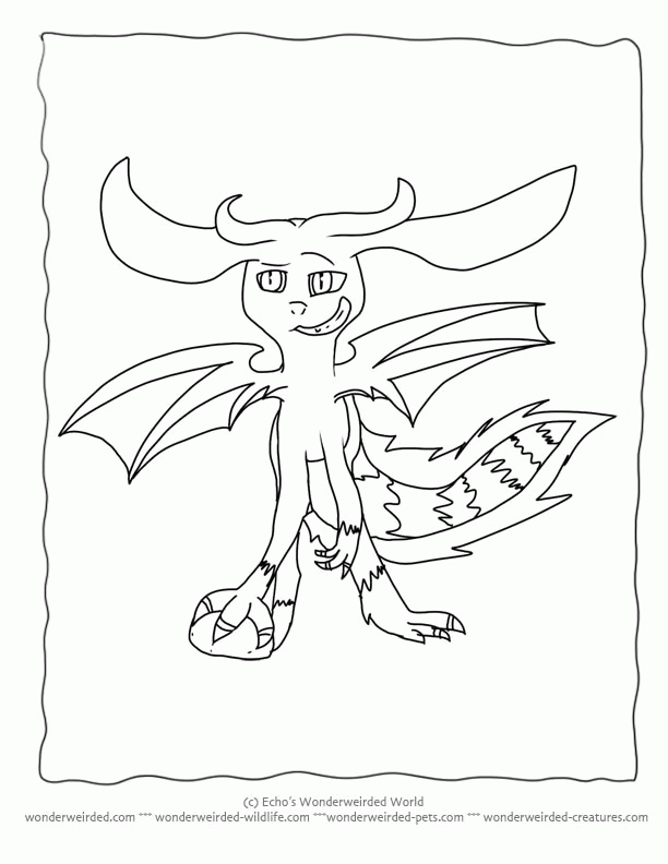 Cartoon Dragon Coloring Pages, Echo