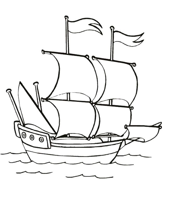 boats on the sea Colouring Pages