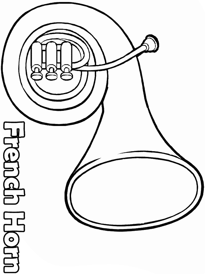 Frenchhorn Music Coloring Pages & Coloring Book