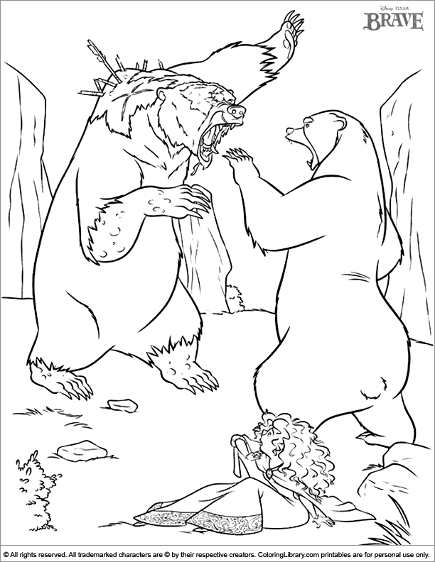 the Brave Colouring Pages (page 2)
